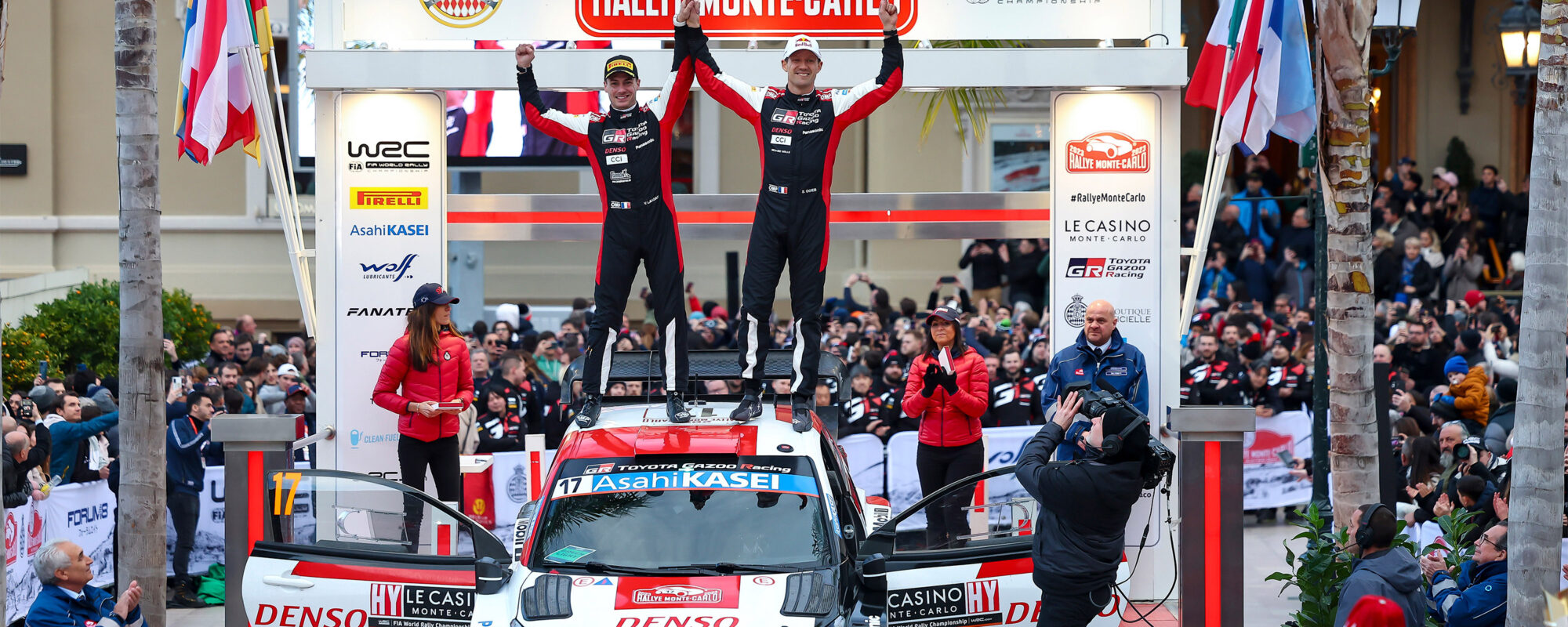 Ogier behaalt negende overwinning in Rally Monte-Carloin een-tweetje van TOYOTA GAZOO Racing