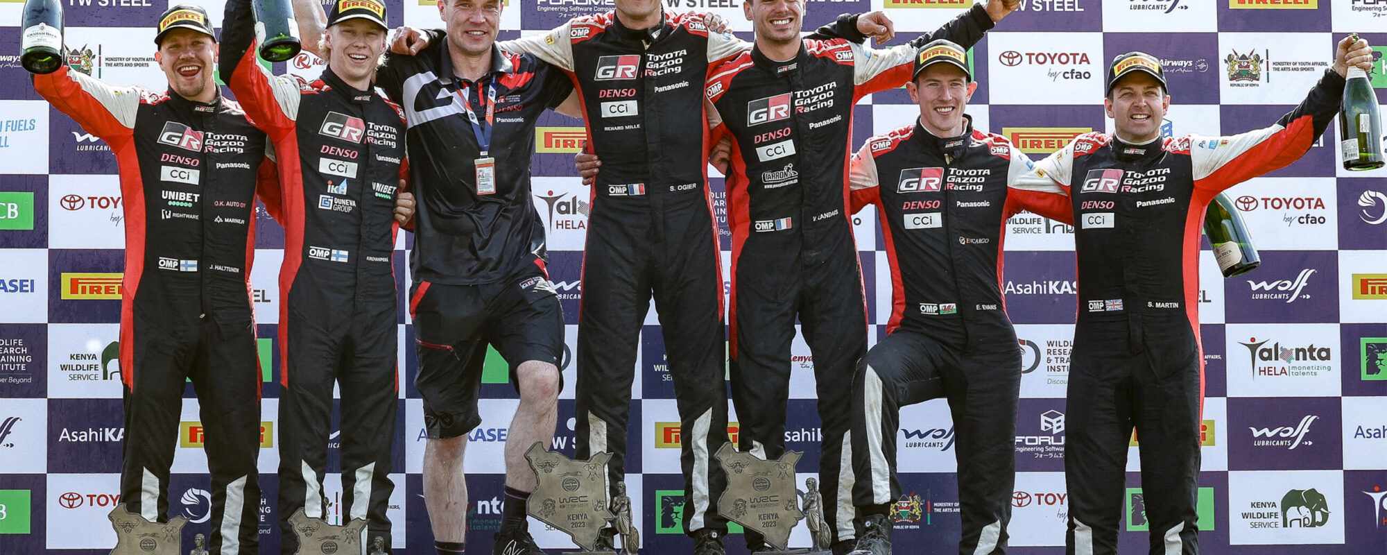 Toyota GAZOO Racing World Rally Team domineert in Kenia: vier auto’s in de top vier